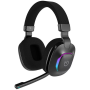 Auriculares gaming con micrófono hiditec vortex argb/ jack 3.5/ bluetooth/ negros