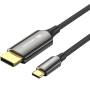 Cable conversor displayporti 8k vention crfbd/ usb tipo-c macho - displayport macho/ 50cm/ negro