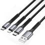 Cable usb tipo-c lightning vention h18bav/ usb tipo-c macho/ lightning macho - microusb macho - usb macho/ 1.2m/ negro