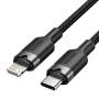 Cable usb tipo-c lightning vention lalbf/ usb tipo-c macho - lightning macho/ 27w/ 480mbps/ 1m/ negro