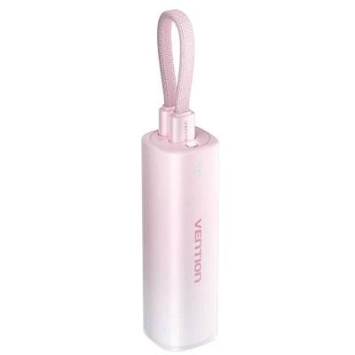 Powerbank 5000mah vention fhwr0/ 20w/ wireless/ rosa