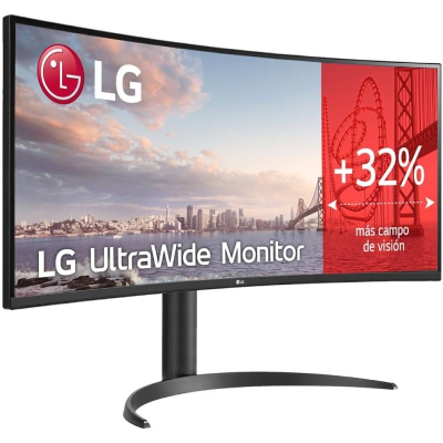 Monitor profesional ultrapanorámico curvo lg 34wr55qk-b 34'/ wqhd/ regulable en altura/ negro