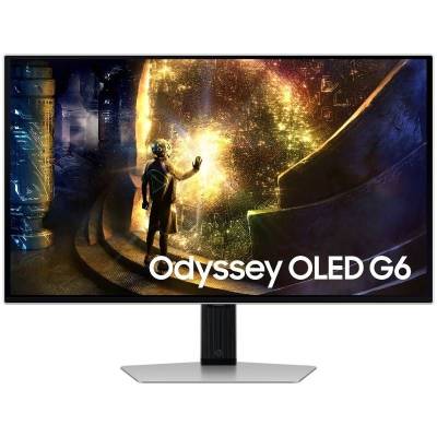 Smart monitor gaming curvo samsung oled odyssey g6 s27dg610su 27'/ qhd/ 0.03ms/ 240hz/ va/ regulable en altura/ smart tv/ plata