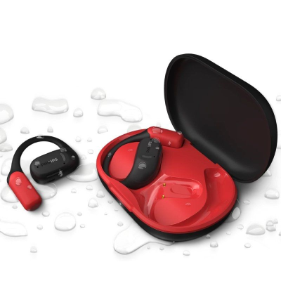 Auriculares deportivos bluetooth philips taa6709bk con estuche de carga/ autonomía 7h/ negros y rojos