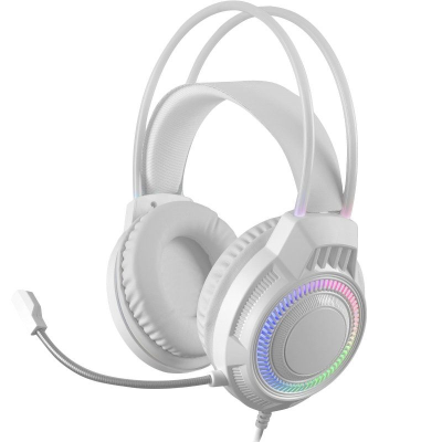 Auriculares gaming con micrófono mars gaming mh124w/ jack 3.5/ blancos