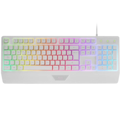 Teclado gaming semimecánico mars gaming mk124/ blanco