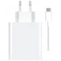 Cargador de pared xiaomi 120w hypercharge combo (type-a)/ 1xusb + cable usb tipo-c/ 120w