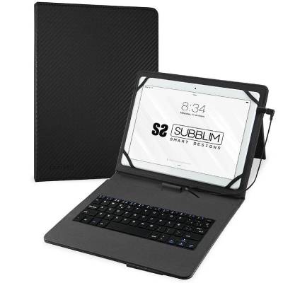 Funda con teclado subblim keytab pro usb para tablets de 10.1'-11'/ negra