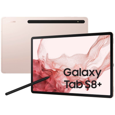 Tablet samsung galaxy tab s8+ 12.4'/ 8gb/ 128gb/ octacore/ 5g/ rosa dorado