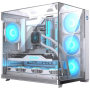 Caja gaming semitorre hiditec sky/ blanco