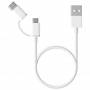 Cable usb 2.0 xiaomi sjv4083ty/ usb macho - micro usb macho/ usb tipo-c macho/ 30cm/ blanco