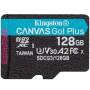 Tarjeta de memoria kingston canvas go! plus 128gb microsd xc/ clase 10/ 170mbs