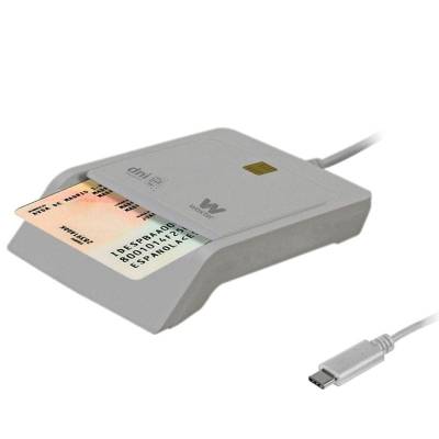 Lector de dni y tarjetas woxter pe26-198/ blanco/ usb 2.0