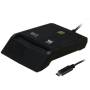 Lector de dni y tarjetas woxter pe26-200/ negro/ usb 2.0