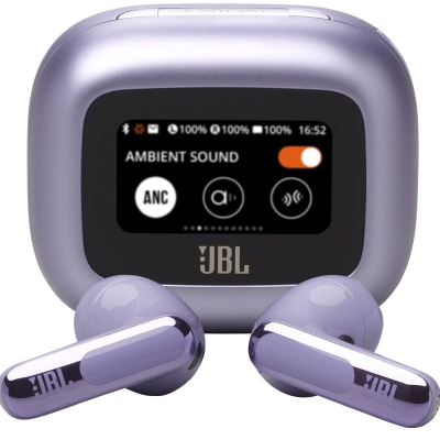 Auriculares bluetooth jbl live flex 3 con estuche de carga/ autonomía 10h/ purpura