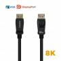 Cable displayport 1.4 8k aisens a149-0430/ displayport macho - displayport macho/ 50cm/ certificado/ negro