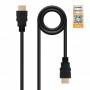 Cable hdmi 2.0 4k nanocable 10.15.3601-l150/ hdmi macho - hdmi macho/ 1.5m/ certificado/ negro