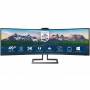 Monitor profesional ultrapanorámico curvo philips 499p9h 48.8'/ dual qhd/ webcam/ multimedia/ regulable en altura/ negro