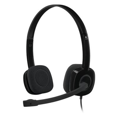 Auriculares logitech h151/ con micrófono/ jack 3.5/ negros