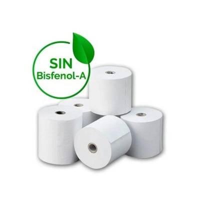 Rollo papel térmico genérico 57x50 10u bpa/ 57 x 50mm/ 10 unidades