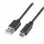 Cable usb 2.0 tipo-c aisens a107-0050/ usb tipo-c macho - usb macho/ hasta 9w/ 625mbps/ 50cm/ negro