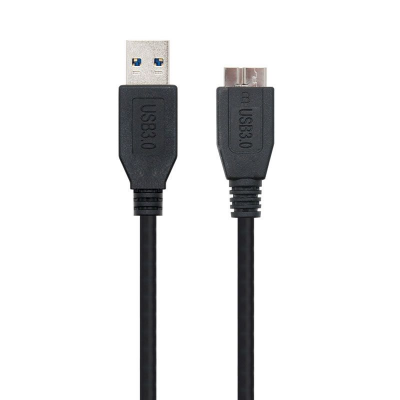 Cable usb 3.0 nanocable 10.01.1102-bk/ usb macho - microusb macho/ 2m/ negro