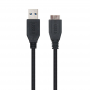 Cable usb 3.0 nanocable 10.01.1102-bk/ usb macho - microusb macho/ 2m/ negro