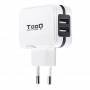 Cargador de pared tooq tqwc-1s02wt/ 2xusb/ 17w