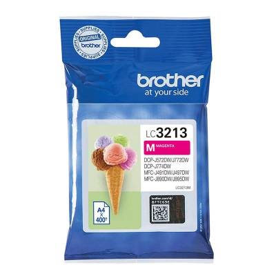 Cartucho de tinta original brother lc-3213m/ magenta