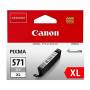 Cartucho de tinta original canon cli-571xl alta capacidad/ gris