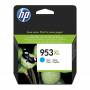 Cartucho de tinta original hp nº953 xl alta capacidad/ cian