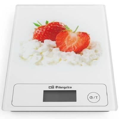 Báscula de cocina electrónica orbegozo pc 1018/ hasta 5kg/ blanca