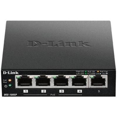 Switch d-link des-1005p 5 puertos/ rj45 10/100mbps poe